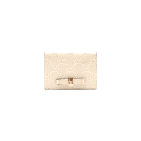 Gucci Guccissima Train Pass Card Case Wallet In Cream - Picture 1 of 6